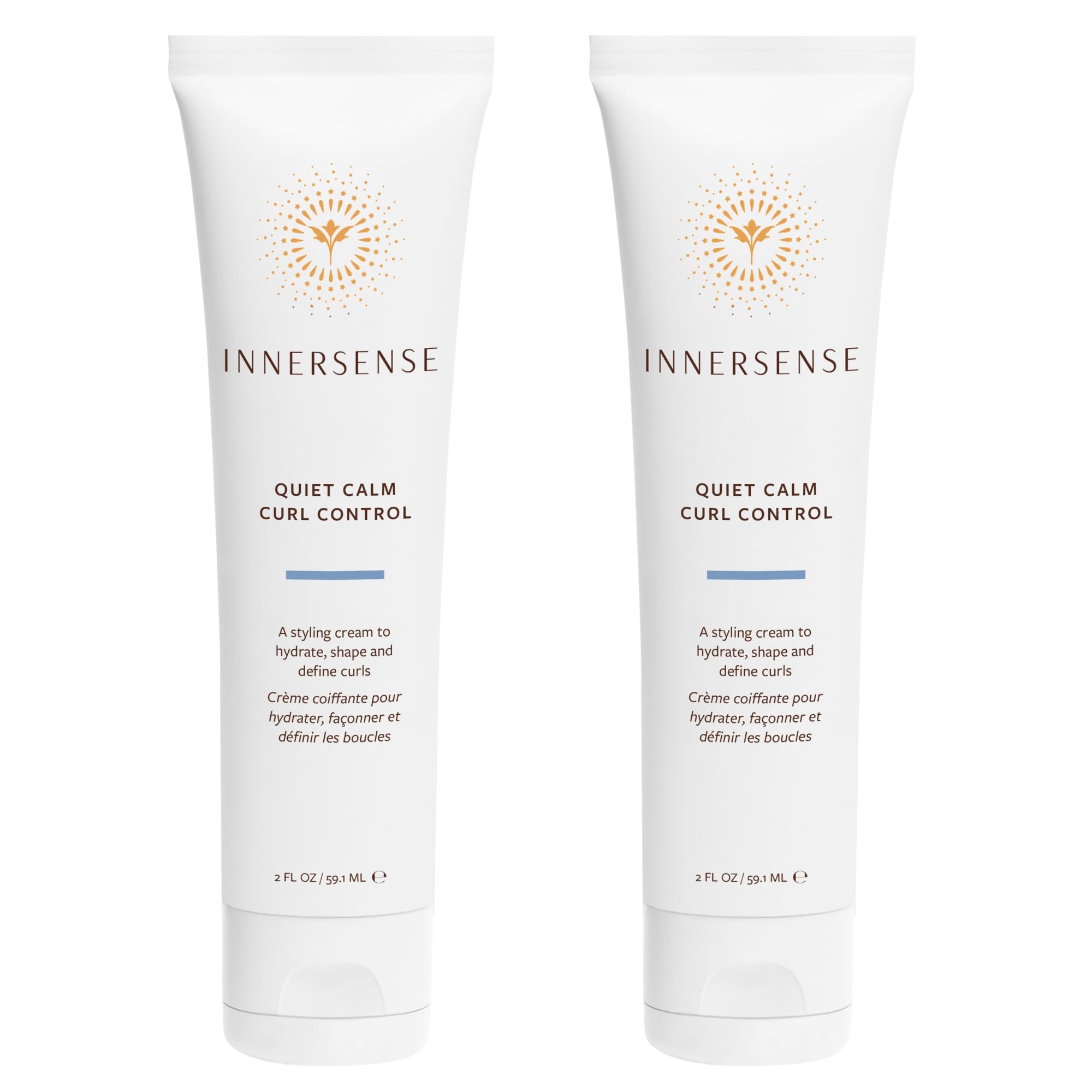 INNERSENSE Organic Beauty - Quiet Calm Curl Control Leave-In Cream (10oz) | Leave-In Curl Styler | Detangles, Tames Frizz + Defines Curls Without Weight | Non-Toxic, Cruelty-Free, Clean Haircare
