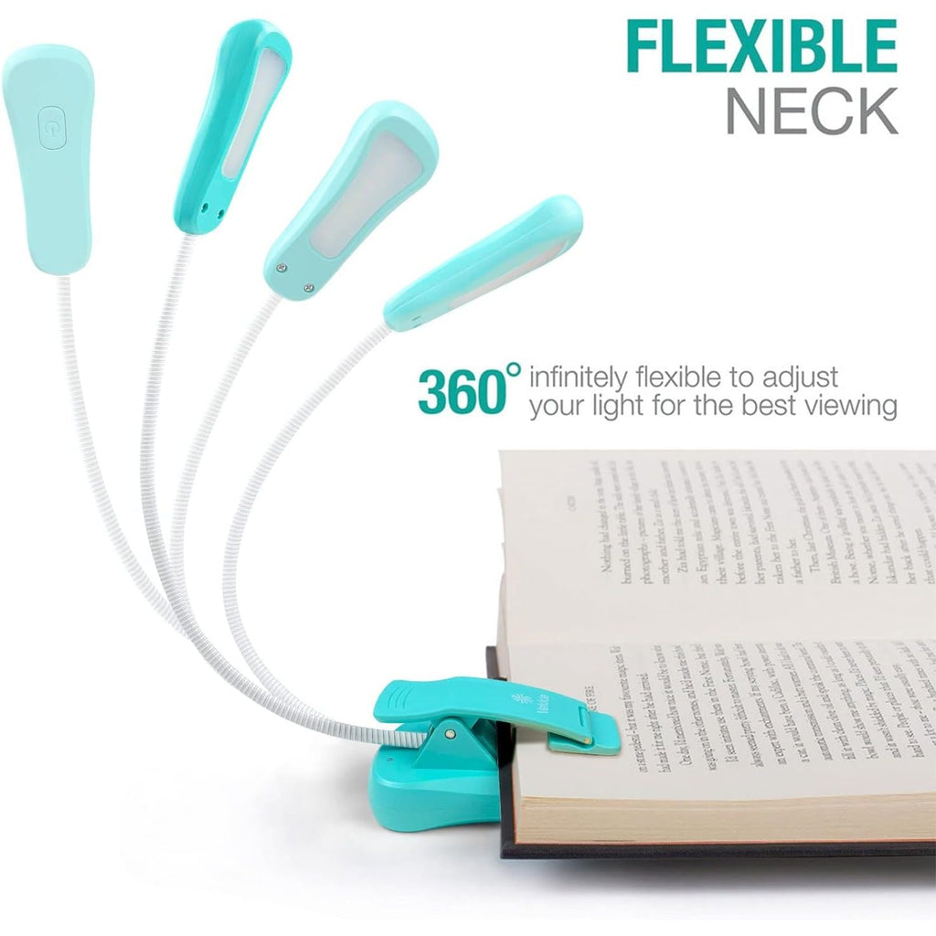 Buy now Vekkia Rechargeable Book Light for Reading in Bed, 3 Color x 3 Brightness, Lightweight Reading Light, Up to 70 Hours Lighting, Great for Readers, Travel (Blue) at indiglob india