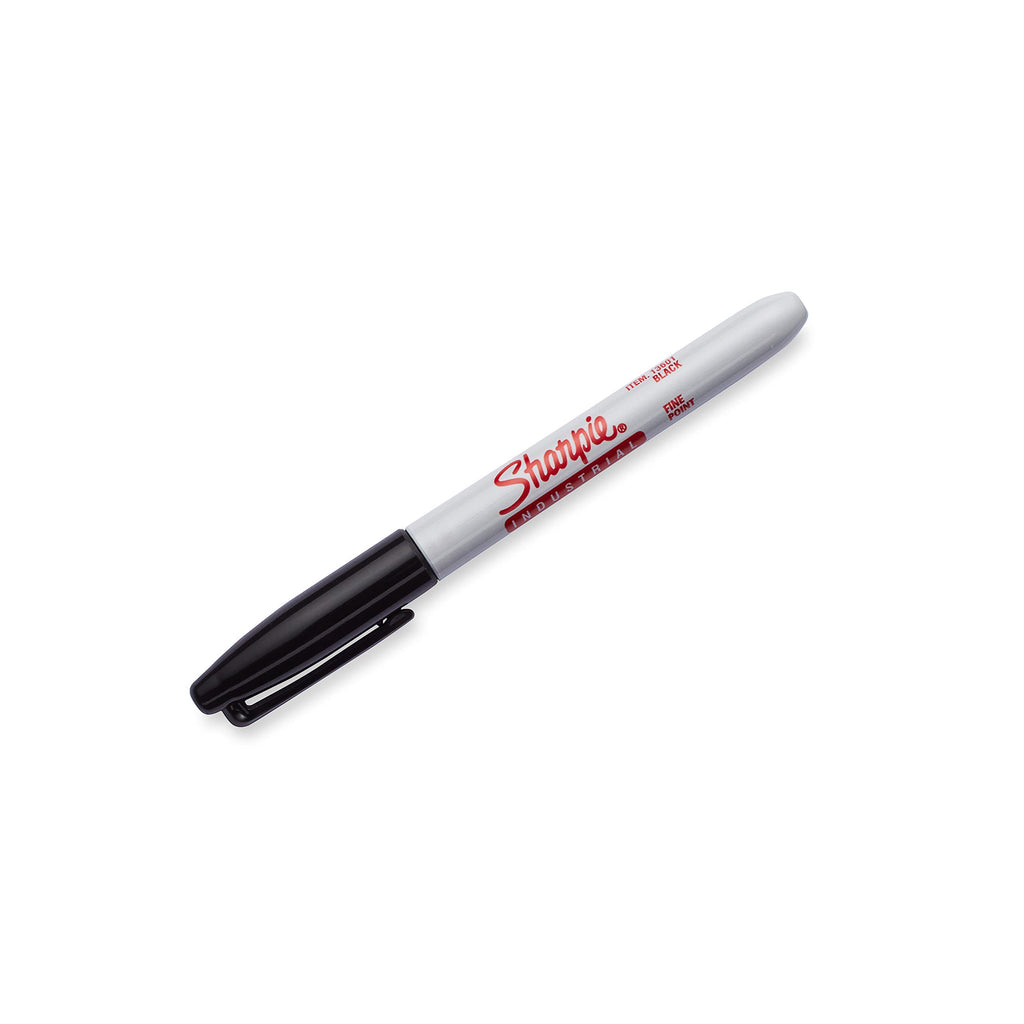 Sharpie Industrial Permanent Markers, Fine Tip, Black, 36 Count