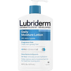 Lubriderm Fragrance Free Daily Moisture Lotion + Pro-Ceramide, Shea Butter & Glycerin, Face, Hand & Body Lotion for Sensitive Skin, Hydrating for Healthier-Looking Skin, 16 fl. Oz (Pack of 3)