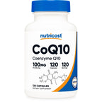 Nutricost CoQ10 100mg, 120 Vegetarian Capsules, 120 Servings, GMO-Free | High Absorption Coenzyme Q10