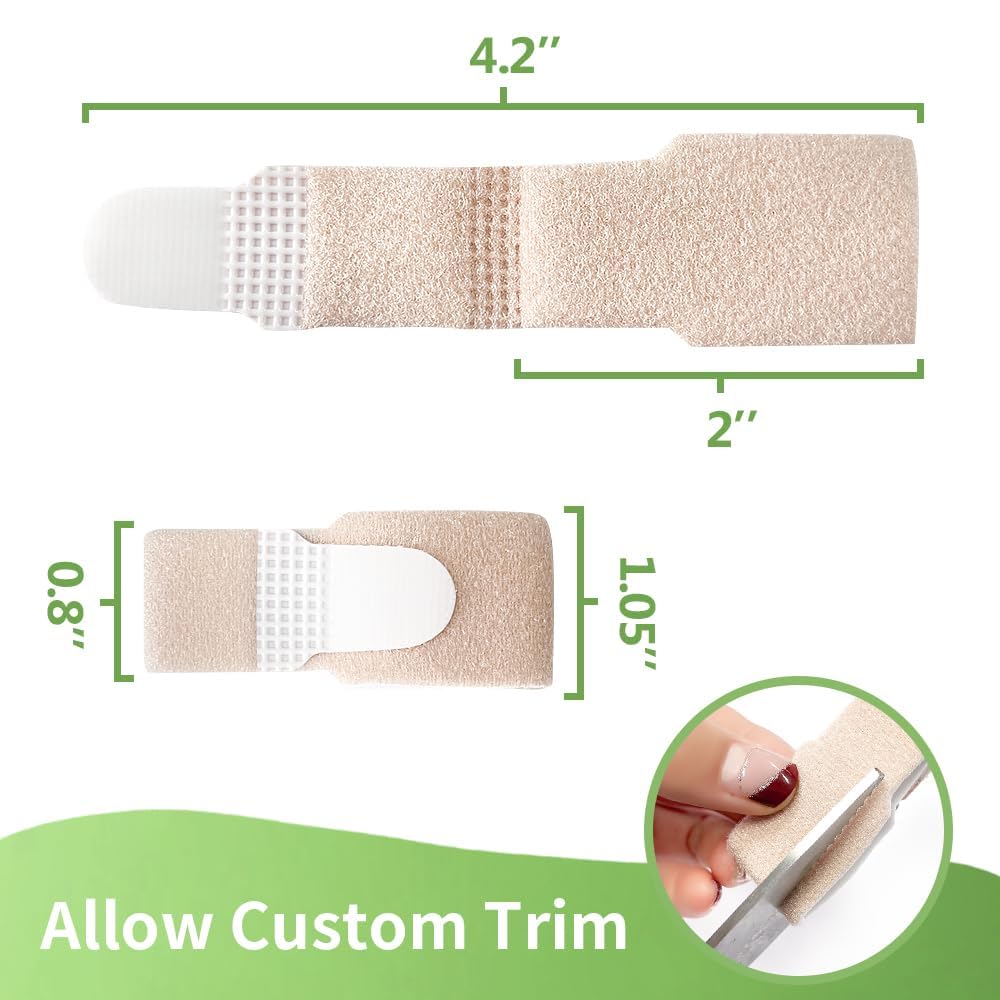 Niupiour Hammer Toe Corrector Buddy Wraps for Broken Toe and Bunion, 8 Pack