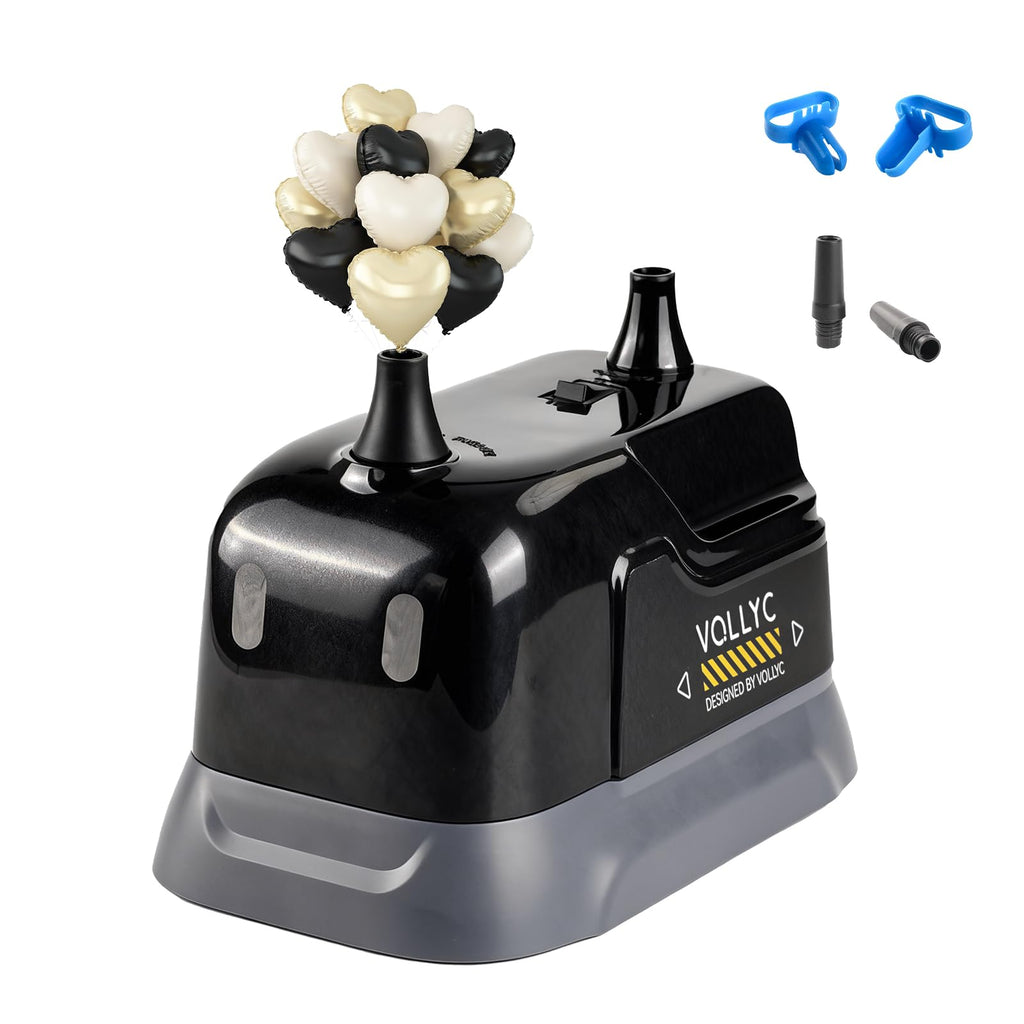 Balloon Pump Electric, Dual Nozzle Balloon Inflator Air Pump, Fast & Easy Inflation for Party Decorations, Birthday Decorations – Lightweight, Portable Balloon Blower Machine