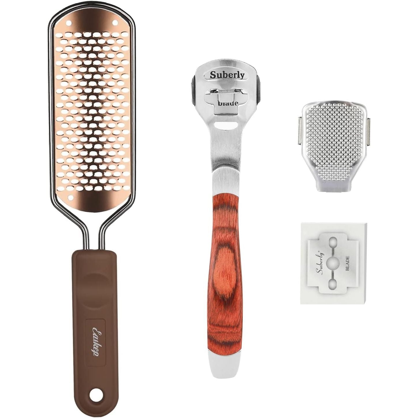 Buy now Foot File Foot Scrubber Pedicure - Callus Remover for Feet Easkep Professional Grater Rasp Foot Scraper Corns Callous Removers Cracked Dead Skin Remover for Dry and Wet Feet (Golden) Golden Set at indiglob india