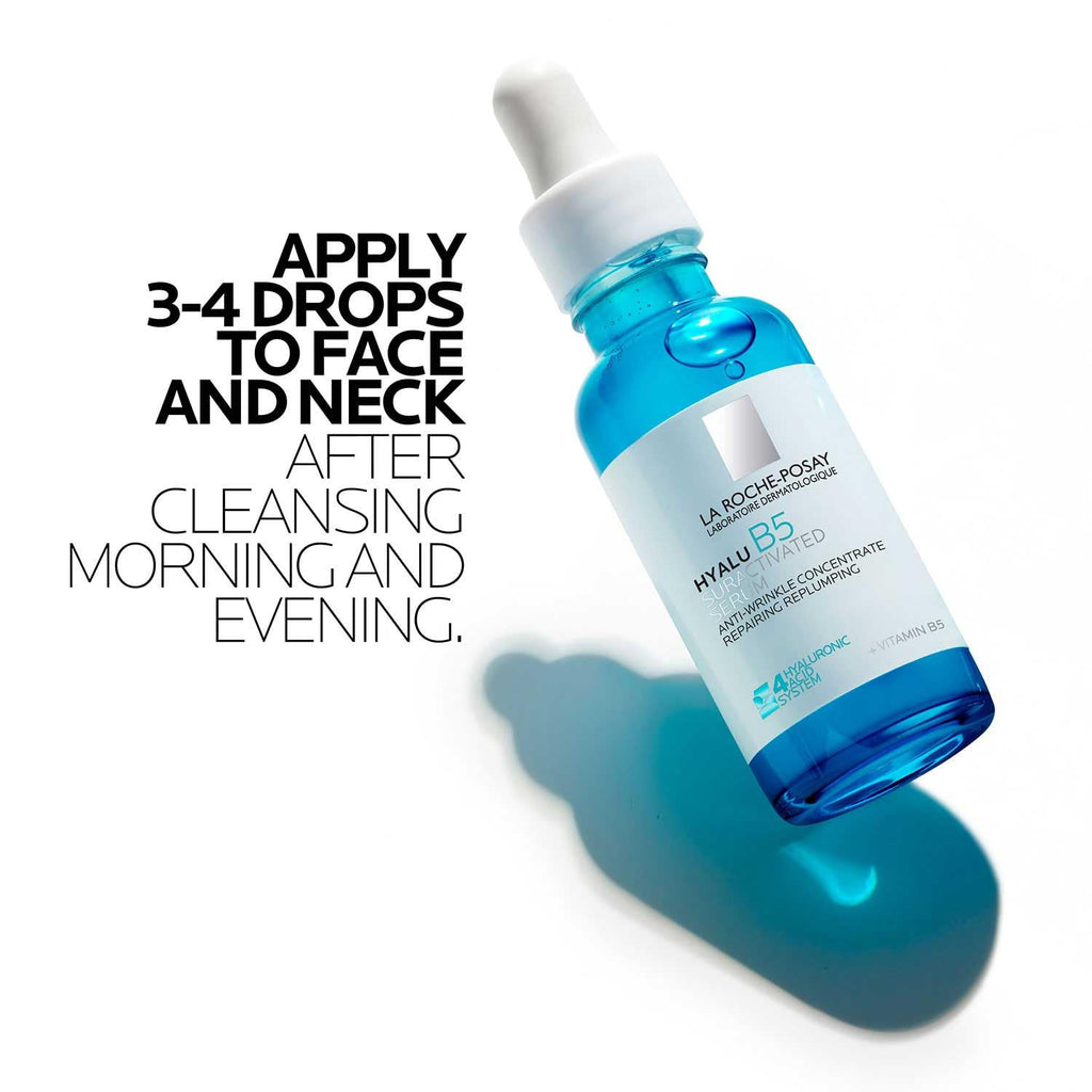 La Roche-Posay Hyalu B5 Pure Hyaluronic Acid Serum for Face, with Vitamin B5, Anti-Aging Serum for Fine Lines and Wrinkles, Plumps and Repairs Dry Skin, Safe on Sensitive Skin