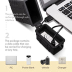 Buy now SOMGEM Cigarette Case with USB Rechargeable Electric Lighter for Whole Package Cigarettes 20pcs, Waterproof Cigarette Holder for Outdoor Camping Hiking at indiglob india
