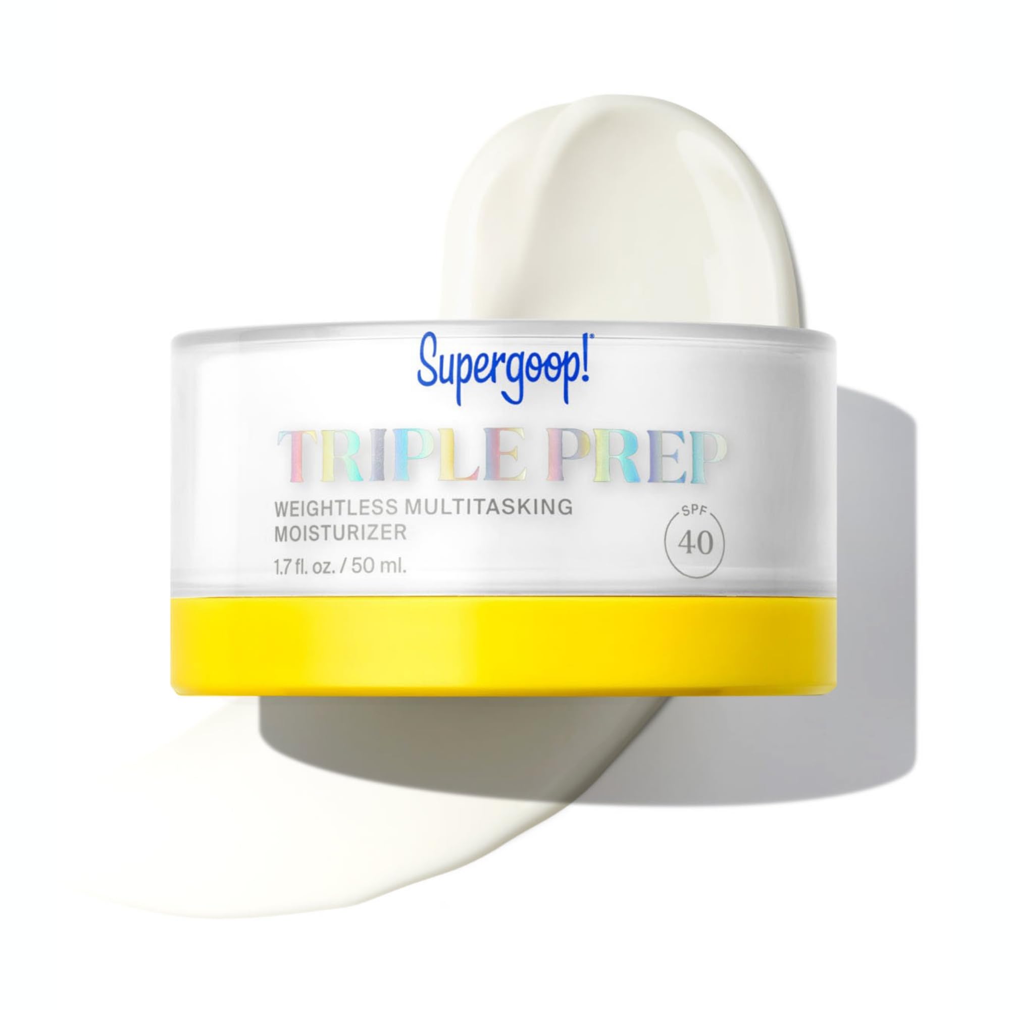 Buy now Supergoop! Triple Prep Weightless Multitasking Moisturizer SPF 40 Face Sunscreen - 1.7 fl oz - Hydrates & Protects Skin - Helps Filter Blue Light - Non-Comedogenic - For Normal to Oily Skin Types at indiglob india
