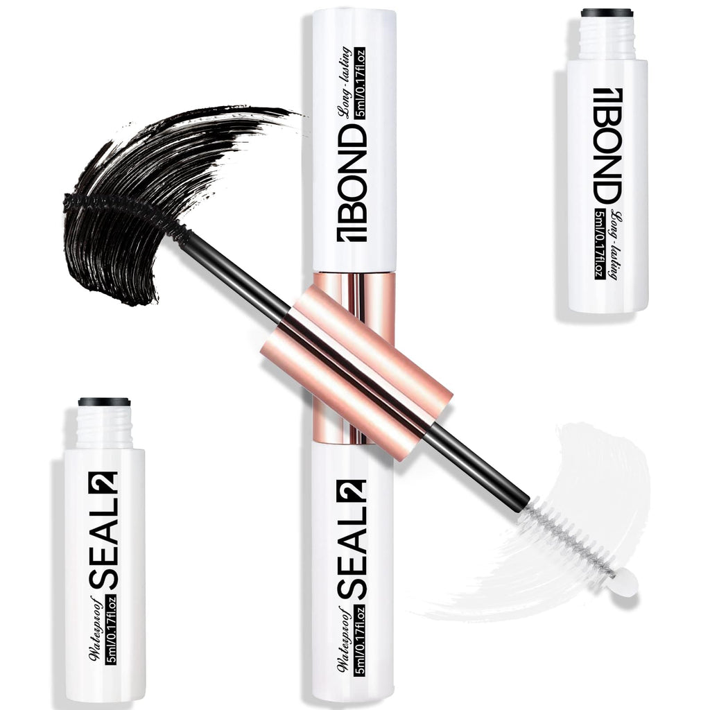 Eyelash Glue, Latex-Free Lash Bond and Seal | Lash Glue for Sensitive Eyes, Strong Hold Eyelash Cluster Adhesive for 48 Hours