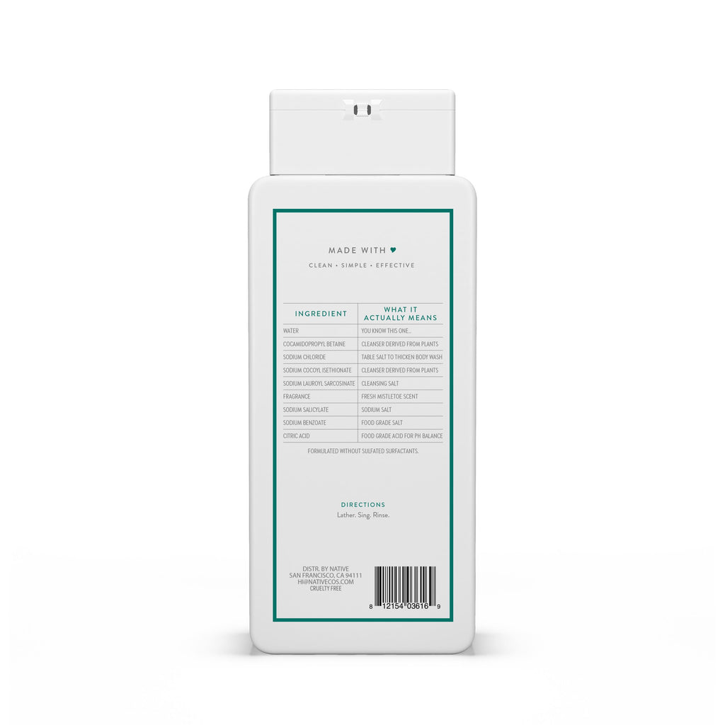Buy now Native Body Wash, Holiday Edition, Fresh Mistletoe Scent, Contains Naturally Derived Ingredients | For Women & Men, Sulfate, Paraben, & Dye Free Leaving Skin Soft and Hydrated | 18 oz at indiglob india