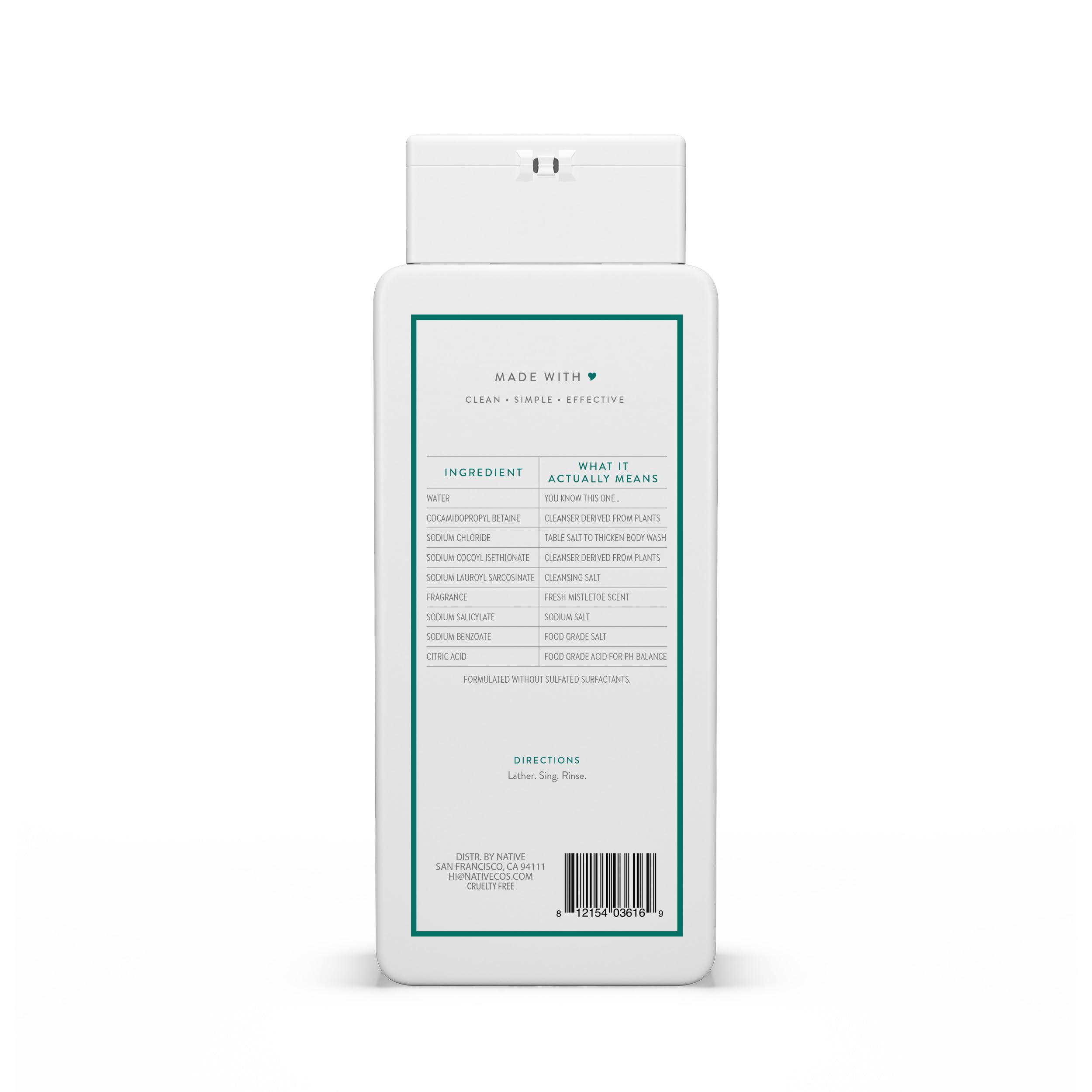 Buy now Native Body Wash, Holiday Edition, Fresh Mistletoe Scent, Contains Naturally Derived Ingredients | For Women & Men, Sulfate, Paraben, & Dye Free Leaving Skin Soft and Hydrated | 18 oz at indiglob india