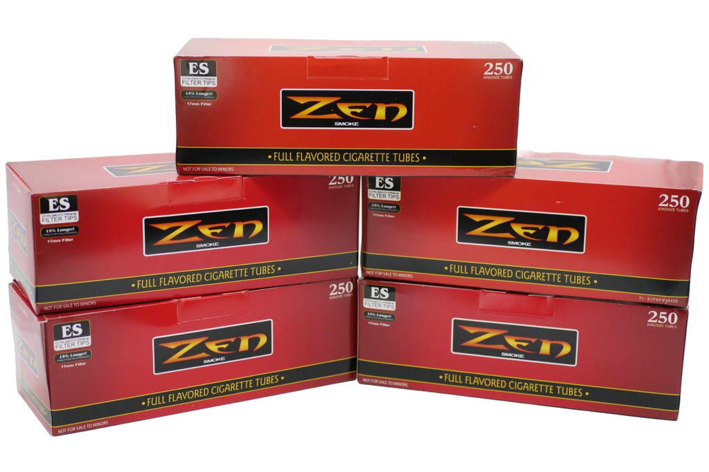 ZEN King Size Full Flavor Cigarette Tubes - -5 Boxes,1250 ct