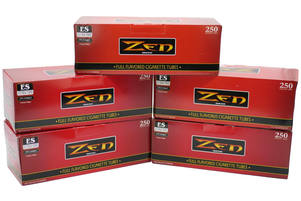 ZEN King Size Full Flavor Cigarette Tubes - -5 Boxes,1250 ct