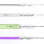 AZEN 15 Pack Straw Cleaner Brush Set, 12 inch Extra Long, 5 Different Diameters Reusable Cleaning Brush for Sippy Cup, Water Bottle and Tubes