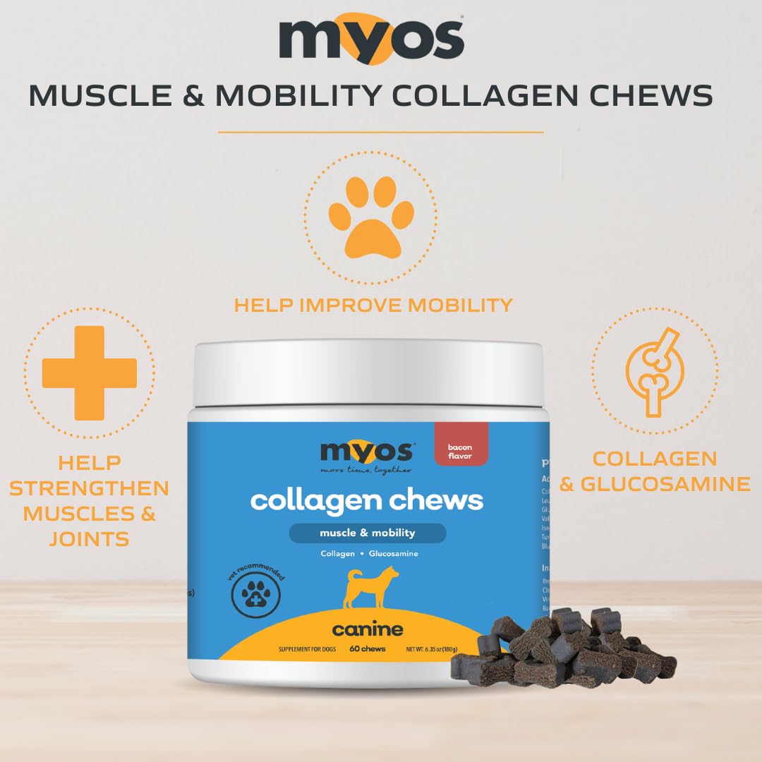 MYOS Canine Muscle & Mobility Chews - Dog Joint Supplement - 60 Count