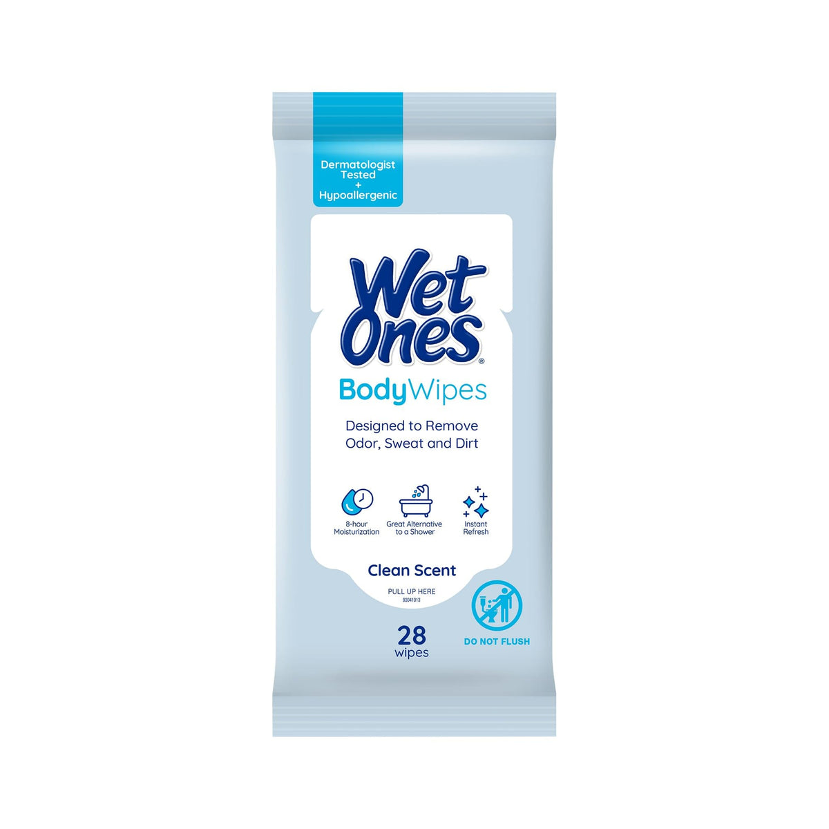 Wet Ones Body Wipes, Clean Scent, 28 ct (6 Pack)