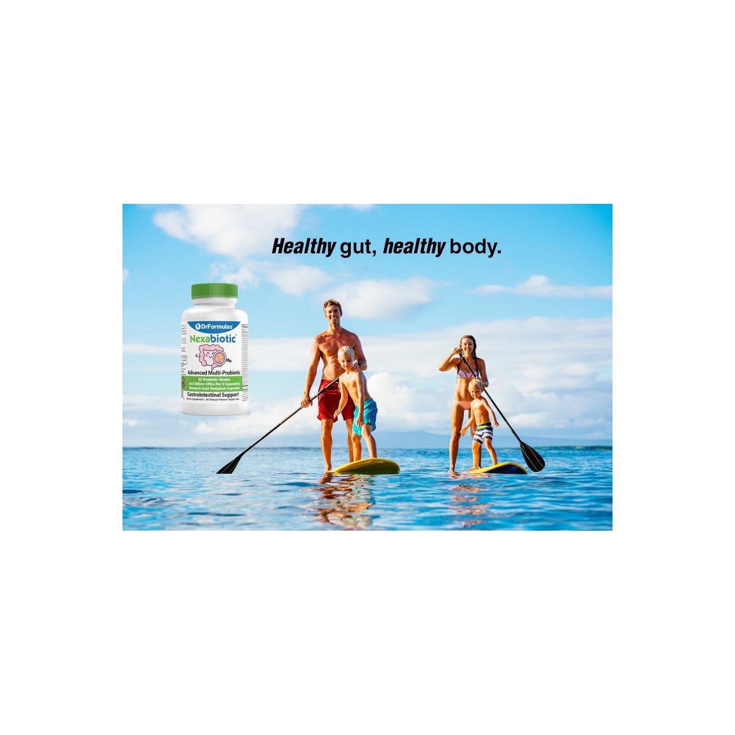 DrFormulas Nexabiotic 23 Multi Probiotic for Women and Men - Dr. formulated with Lactobacillus Acidophilus, Bifidobacterium Infantis, Saccharomyces Boulardii, 17.25 Billion CFUs