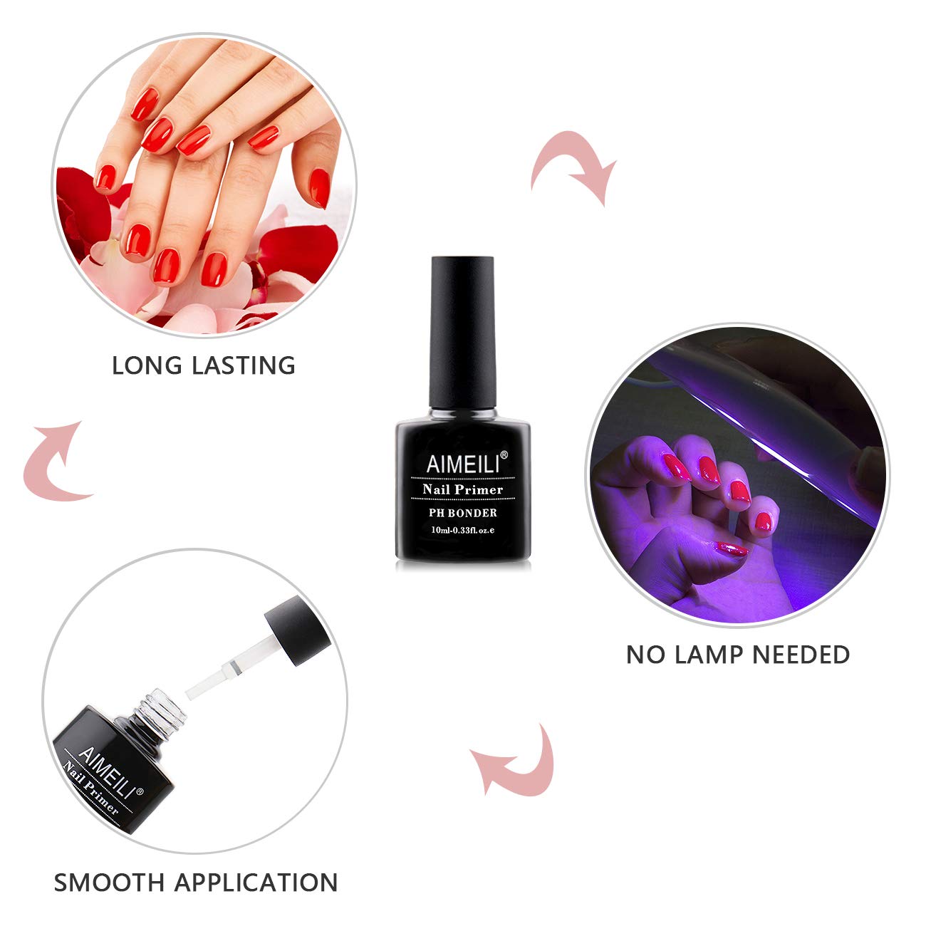Buy now AIMEILI Nail Prep Bond Primer, U V LED Gel Foundation for Acrylic Powder and Builder Nail Gel at indiglob india
