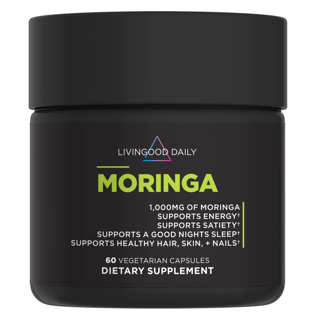 Livingood Daily Moringa Capsules 1000mg, Superfood Supplement, 60 Capsules