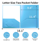 Cesil Plastic Folders with Pockets (6 Pack, Assorted Colors)