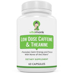 VitaMonk Low Dose Caffeine L-Theanine Pills for Jitter-Free Energy