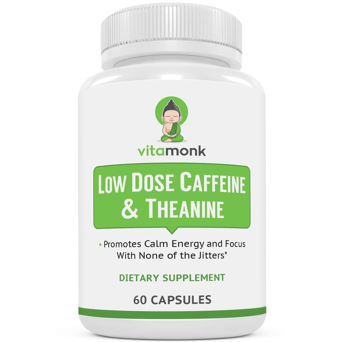 VitaMonk Low Dose Caffeine L-Theanine Pills for Jitter-Free Energy