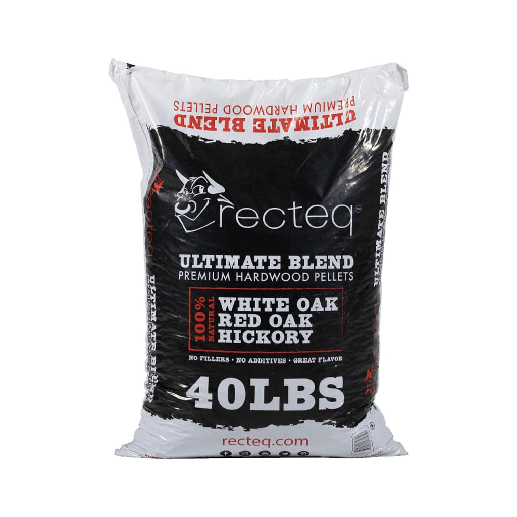 recteq Ultimate Premium Hardwood Grilling Cooking Pellet Barbecue BBQ Grill Smoker Blend with Red Oak, White Oak, Hickory Wood Pellets for Smokers, 40 Pound Bag