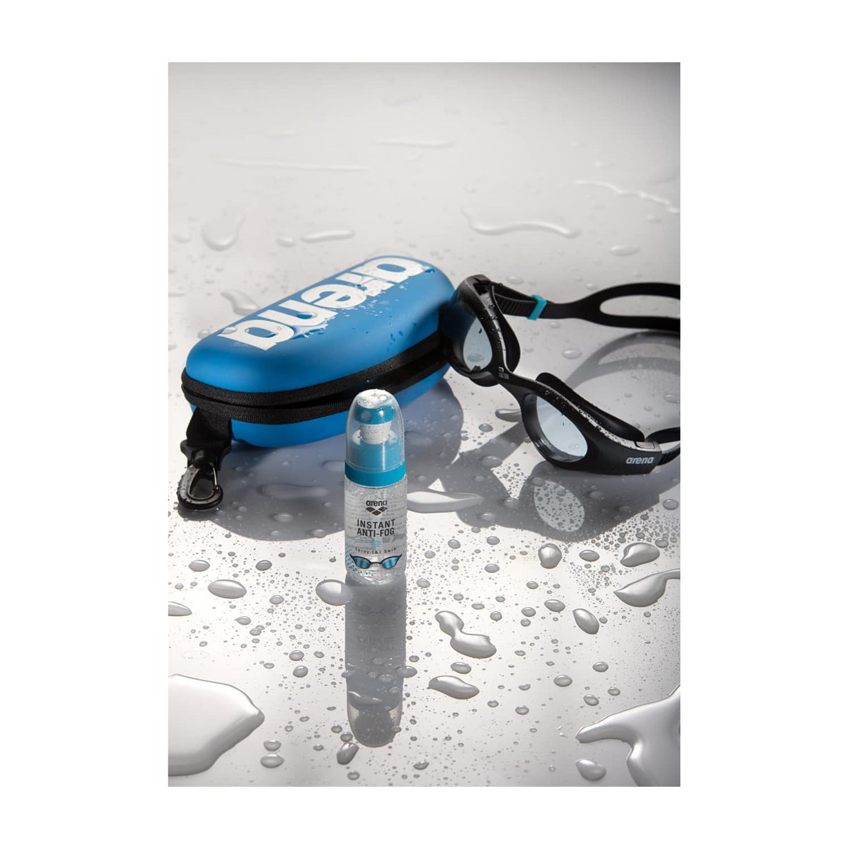 ARENA Instant Anti-Fog Spray Swim Goggles Treatment Prevents Fogging Swim Practice Essential Defogger Solution, 35ml Up to 150 Applications, Clear