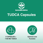 Sambugra TUDCA Liver Supplements 1100mg, 3rd Party Tested Ultra Strength Bile Salt TUDCA Supplement, Liver Support for Detox Cleanse and Repair, 120 Capsules