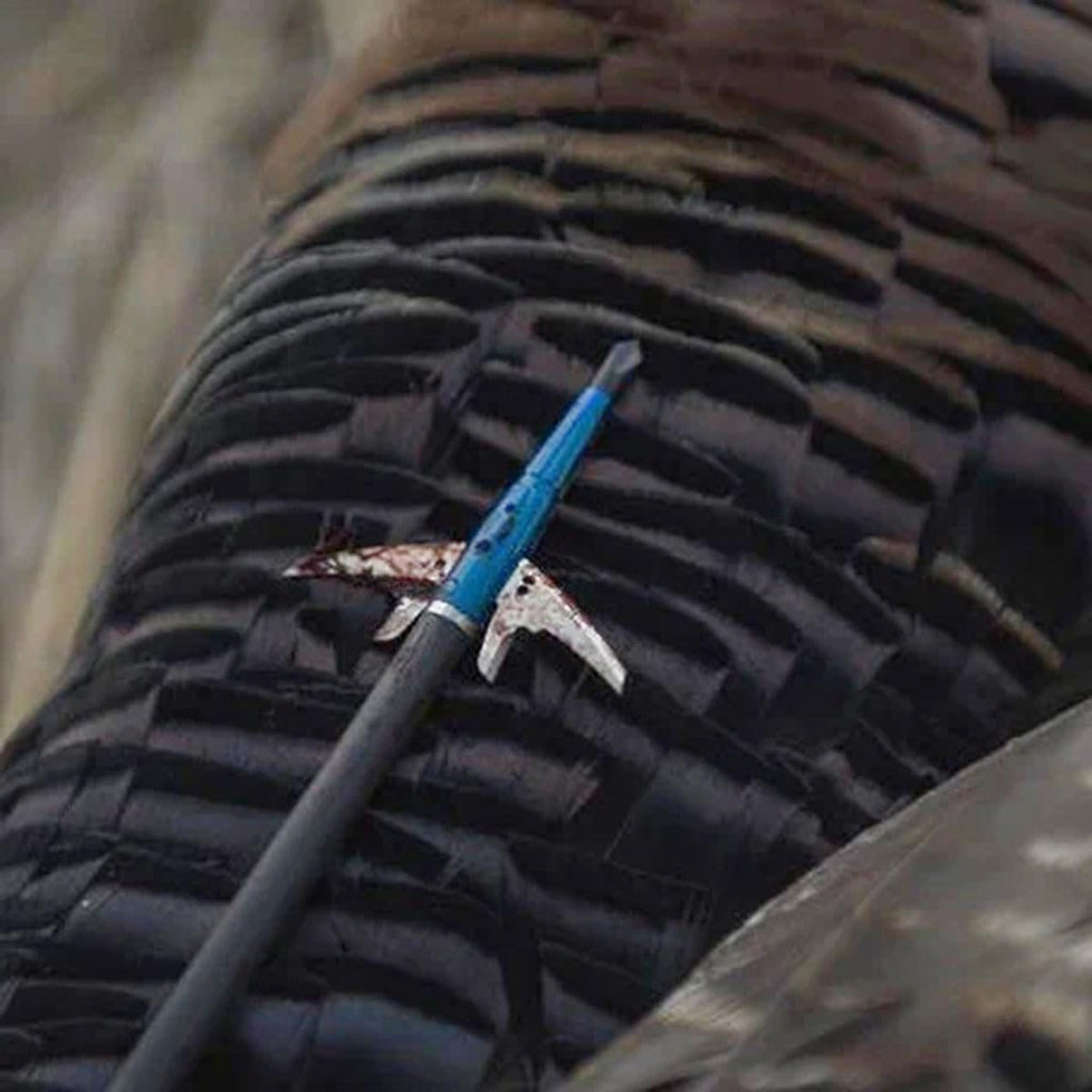 Swhacker #261 Levi Morgan Series 2-Blade Mechanical Broadheads, 100 Grain, 2.0" Cut, Expandable Broadhead, Archery Hunting Broadheads, 4 Pack, Blue