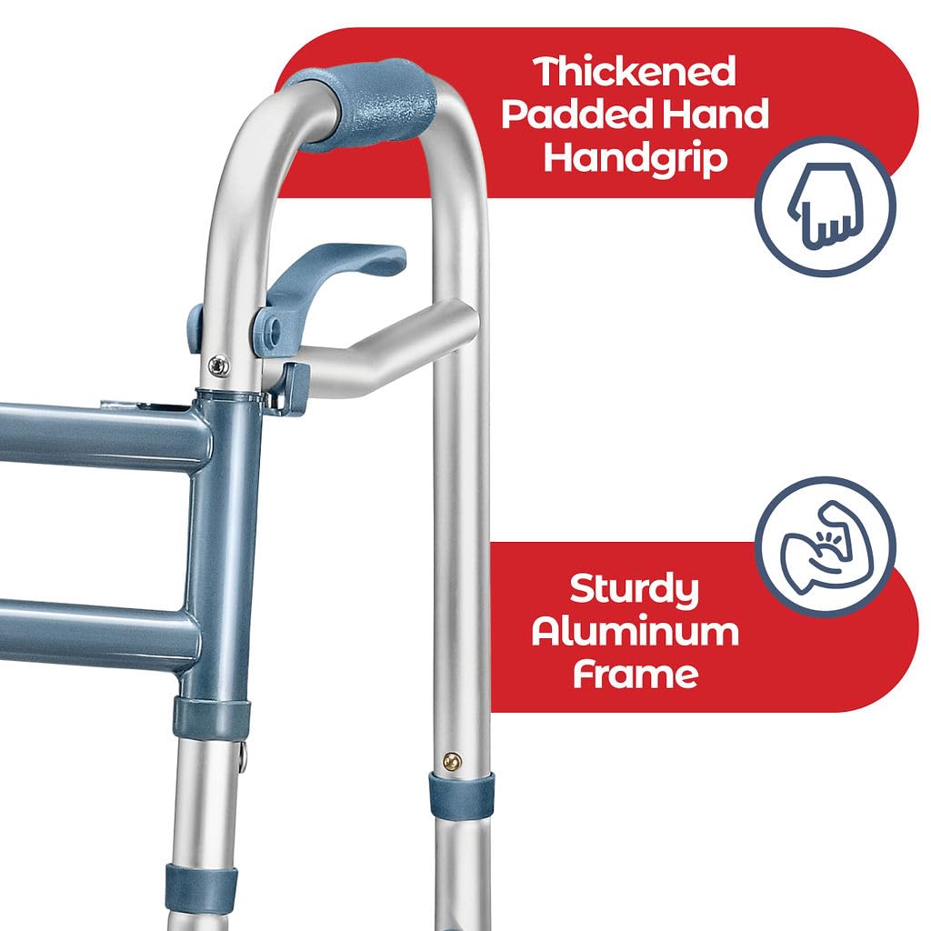 Walkers for Seniors Aluminum Lightweight Walker with Wheels,