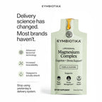 CYMBIOTIKA Liposomal Magnesium Complex for Sleep, Calm, Relax & Recovery | 3 forms: taurate, bisglycinate & glycerophosphate. Highly absorbable, stomach-friendly. Vanilla Almond, 28 pouches. Vegan.