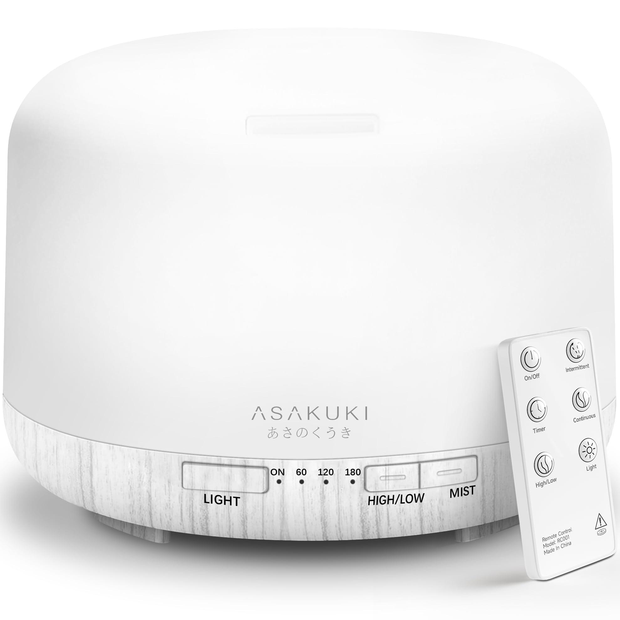 Buy now ASAKUKI Essential Oil Diffuser 500ml, Ultrasonic Aromatherapy Humidifier with Remote Control, 7 LED Colors, Timer & Auto-Off, Large Room Diffuser (Dark Brown) at indiglob india