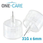 ONE-CARE Pen Tips, 31G x 6mm, Ultra-Fine, Twist-On Design, 100 Count