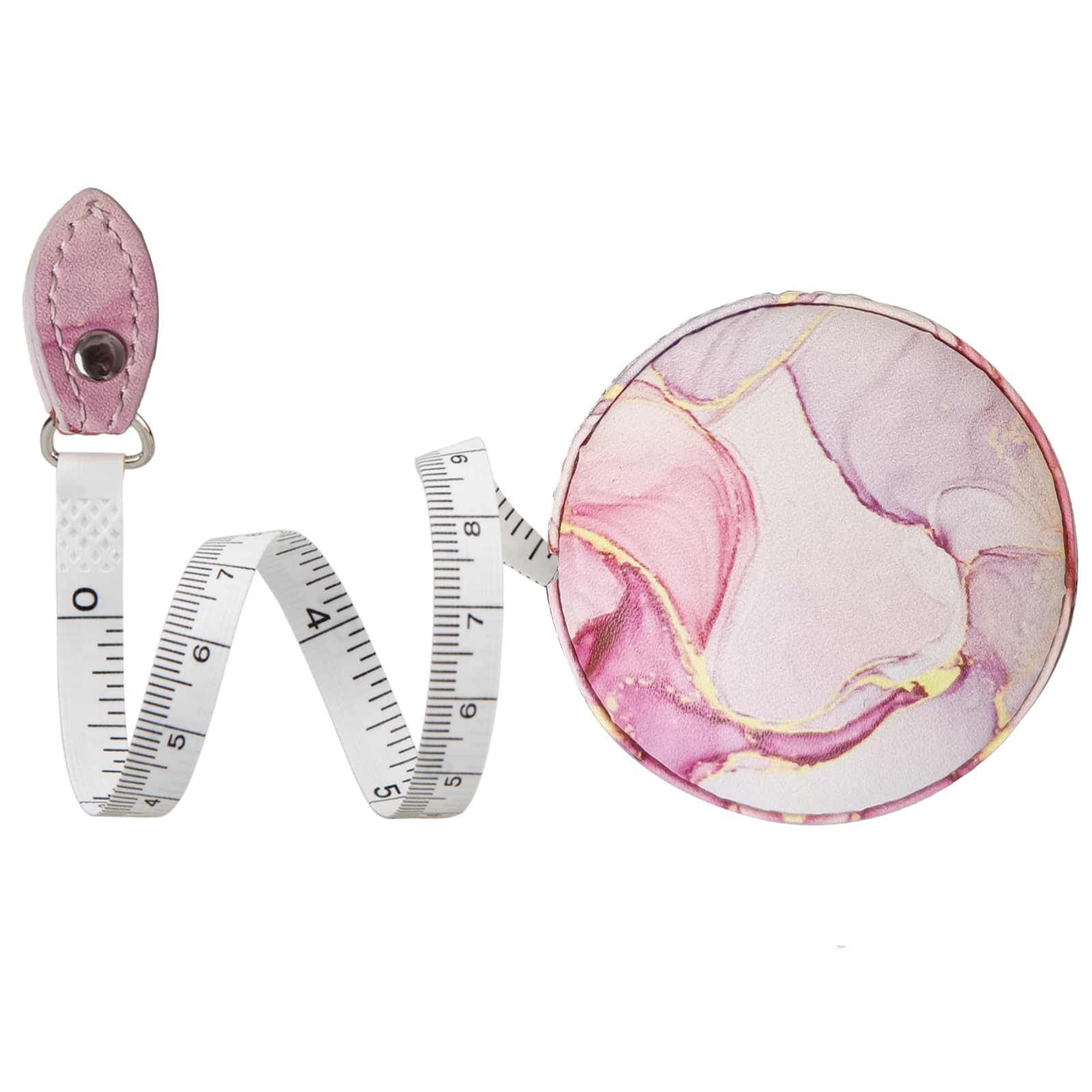 Buy now Sewing Tape Measure, Medical Body Cloth Tailor Craft Dieting Measuring Tape, 60 Inch/1.5M Dual Sided Retractable Ruler with Push Button Round Pink Flow Gold 1 pack at indiglob india