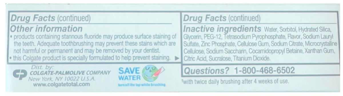 Colgate Total Toothpaste, Clean Mint, Travel Size 0.88 oz (24.9g) Pack of 12