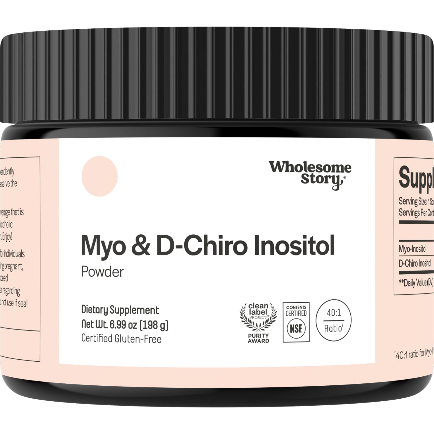 Wholesome Story Myo-Inositol & D-Chiro Inositol Supplement for Women | Fertility Supplements for Hormonal Balance & Ovarian Health Support | Myoinositol | Ideal 40:1 Ratio | 30 Servings