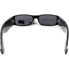Buy now Locs Mens Hardcore Wrap Around Sunglasses with Bandana Print Inside, Black - Black Inside, Medium at indiglob india