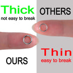 600PCs Large Heavy Duty Stainless Steel Jump Rings, Silver