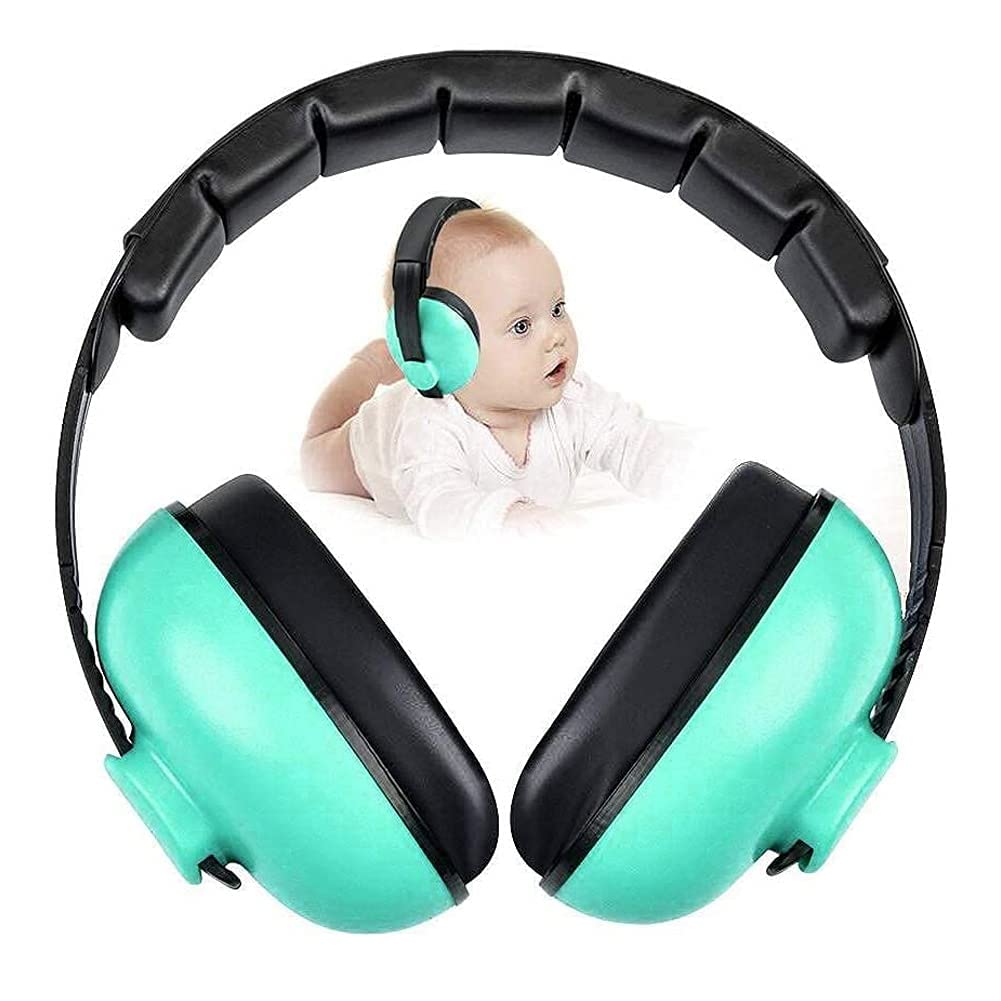 Buy now Baby Ear Protection Noise Cancelling Headphones for Kids Noise Reduction Hearing Protection Earmuffs for 0-3 Years Babies, Toddlers, Infant (Redrose) Green at indiglob india