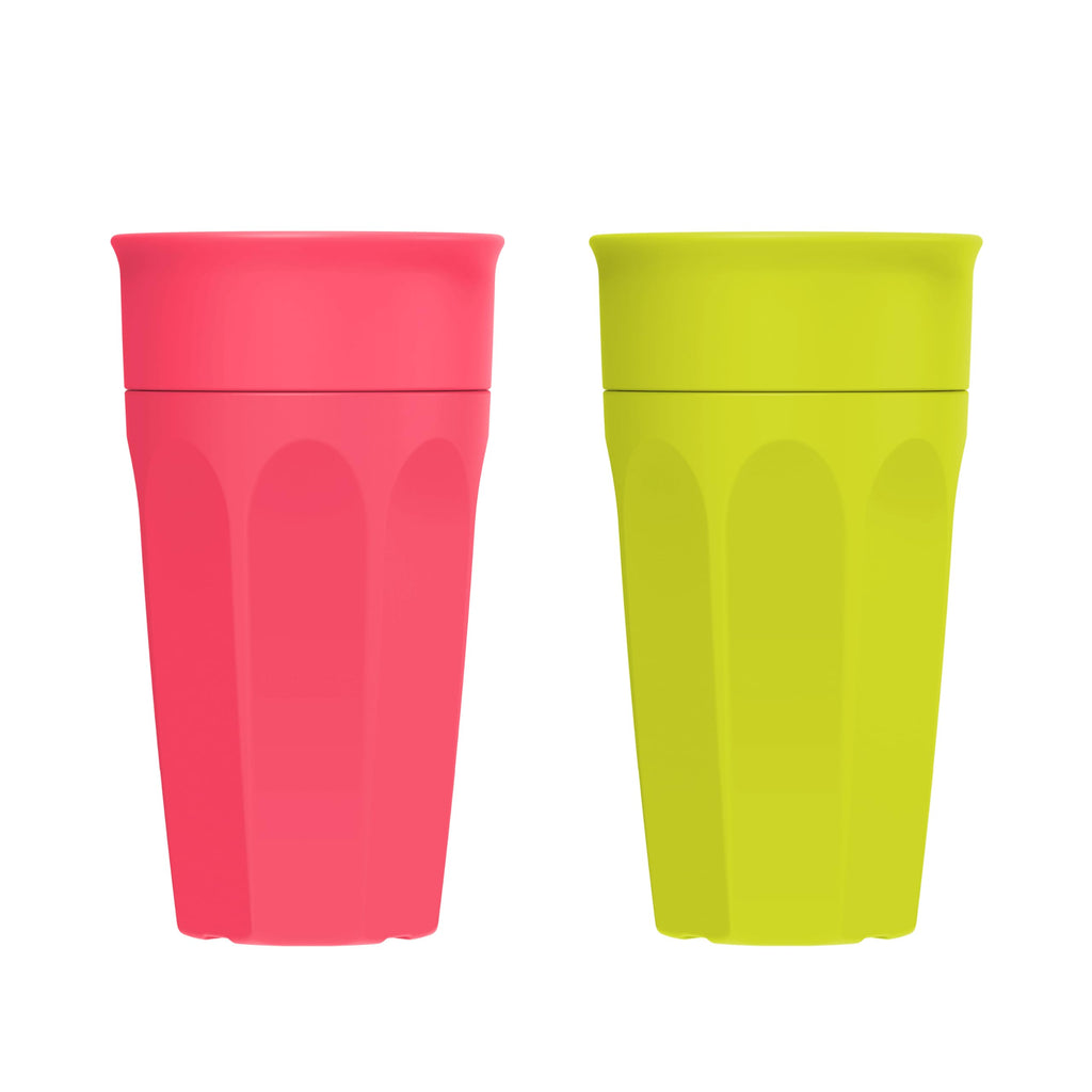 Dr. Brown's Milestones Cheers360 Spoutless Cup, Green & Pink, 2-Pack