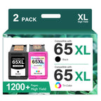65XL 65 3755 5055 Ink Cartridges Black/Color Combo Pack for HP Printers