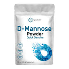 Micro Ingredients D Mannose Powder, Pure Mannose Supplement, Quick Water Soluble, Support Urinary Tract Cleanse & Bladder Health, Premium Mannose for Women and Men, Vegan Friendly.