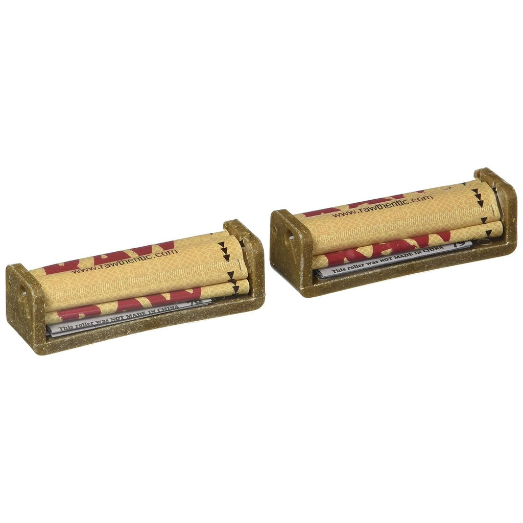 Raw Natural Rolling Papers Hemp Plastic Cigarette Rolling Machine, 79mm 1 1/4 Inch Size (2 Pack)