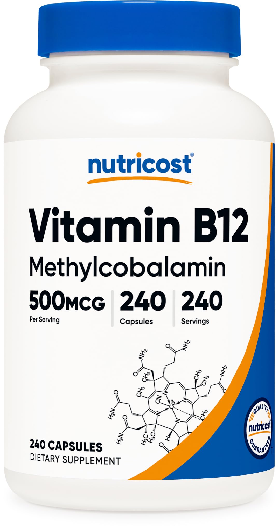 Nutricost Vitamin B12 Supplement (500mcg) 240 Capsules, Methylcobalamin