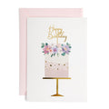 Birthday Cards for Women Happy Birthday Card, Birthday Card for Wife, Mom & Girlfriend, Elegant 5x7 Gold Foil Card
