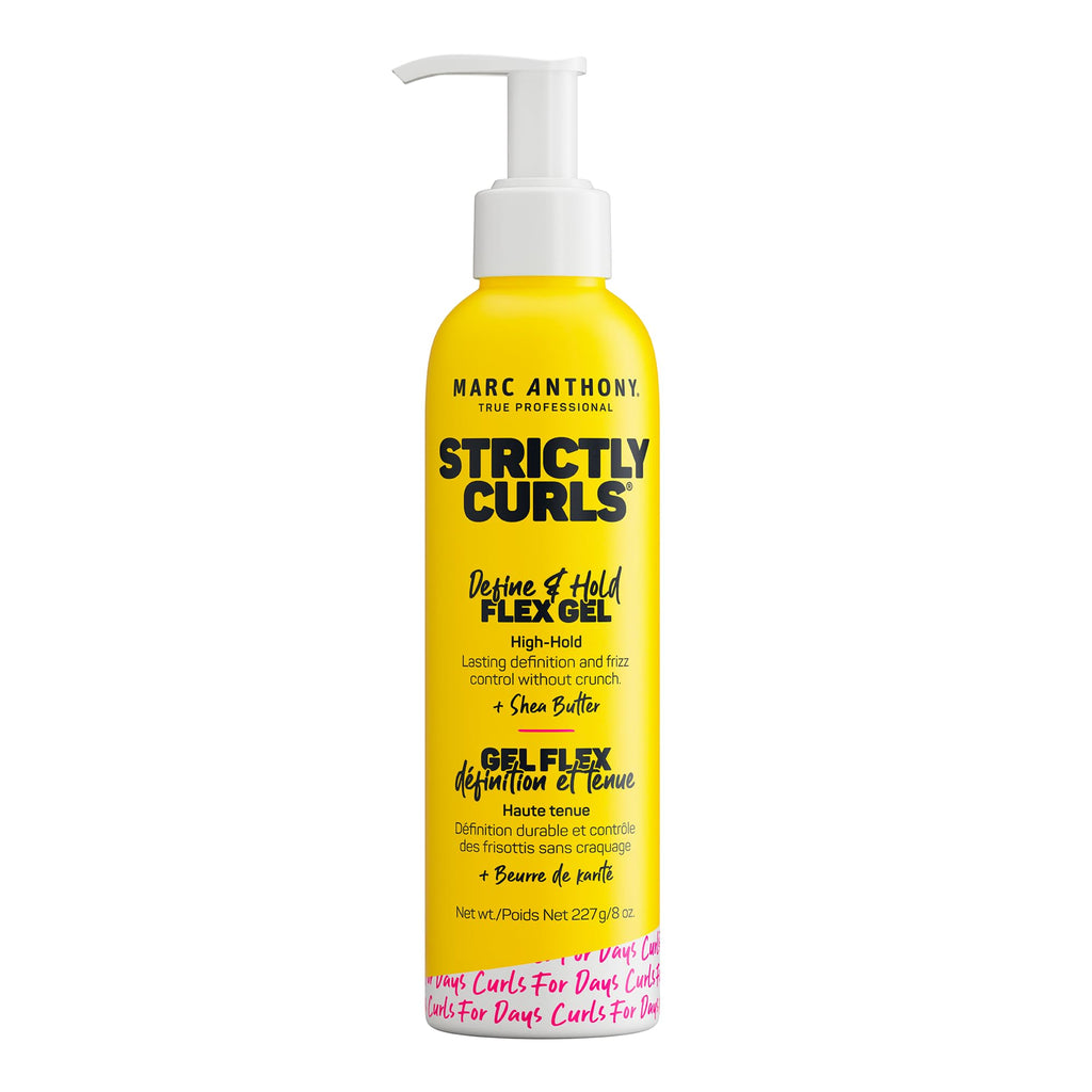 Marc Anthony Hair Styling Gel for Curly Hair,Strictly Curls-Long Lasting Strong Hold Curl Defining-Hair Gel for Medium&Coarse Curls-Added Shine&No Flaking-Hair Products Reduces Frizz,(Pack of 2)