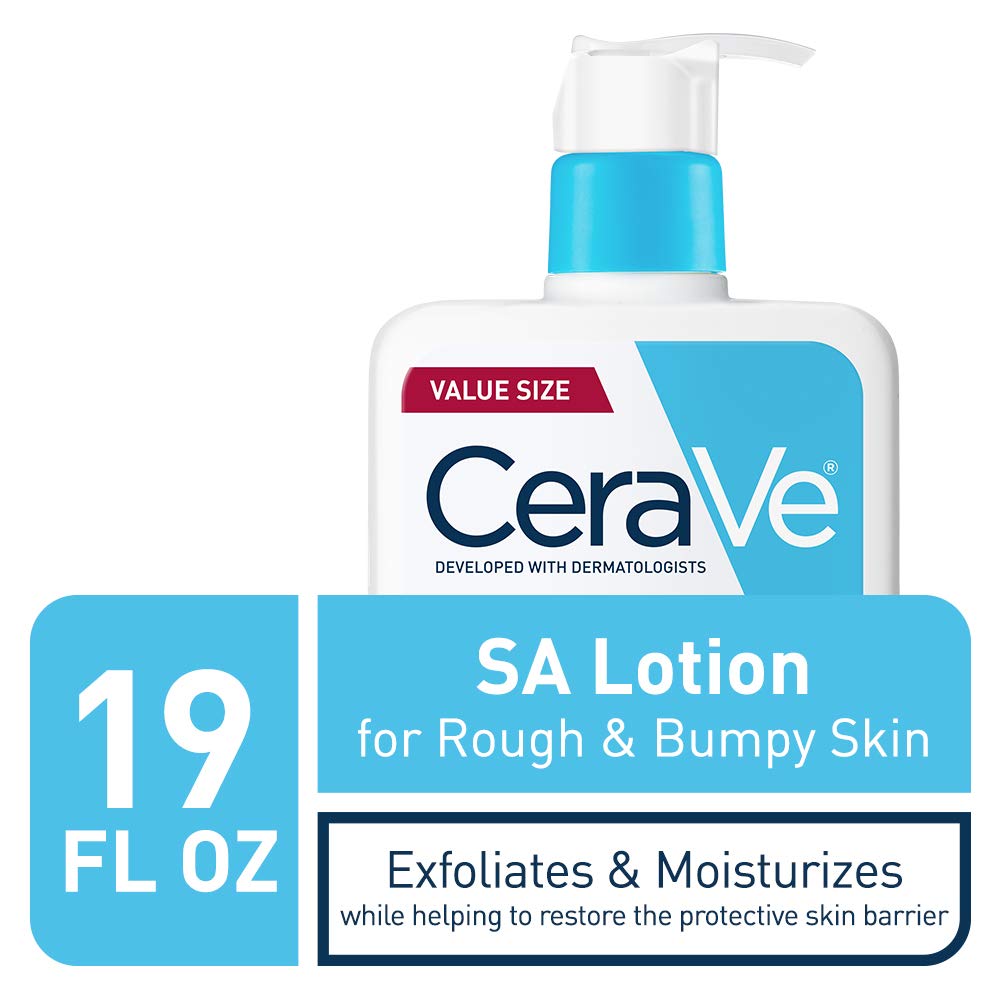 CeraVe Salicylic Acid Lotion, Body Lotion for Rough & Bumpy Skin, 8oz | Skin Care, Smooths Rough Skin with Vitamin D, Hyaluronic Acid and Lactic Acid In A Fragrance Free, Allergy Tested Formula