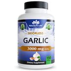 NaturaLife Labs Odorless Garlic – Concentrated 100:1 Garlic Extract with Olive Oil – 150 Softgels – Non-GMO, Gluten-Free