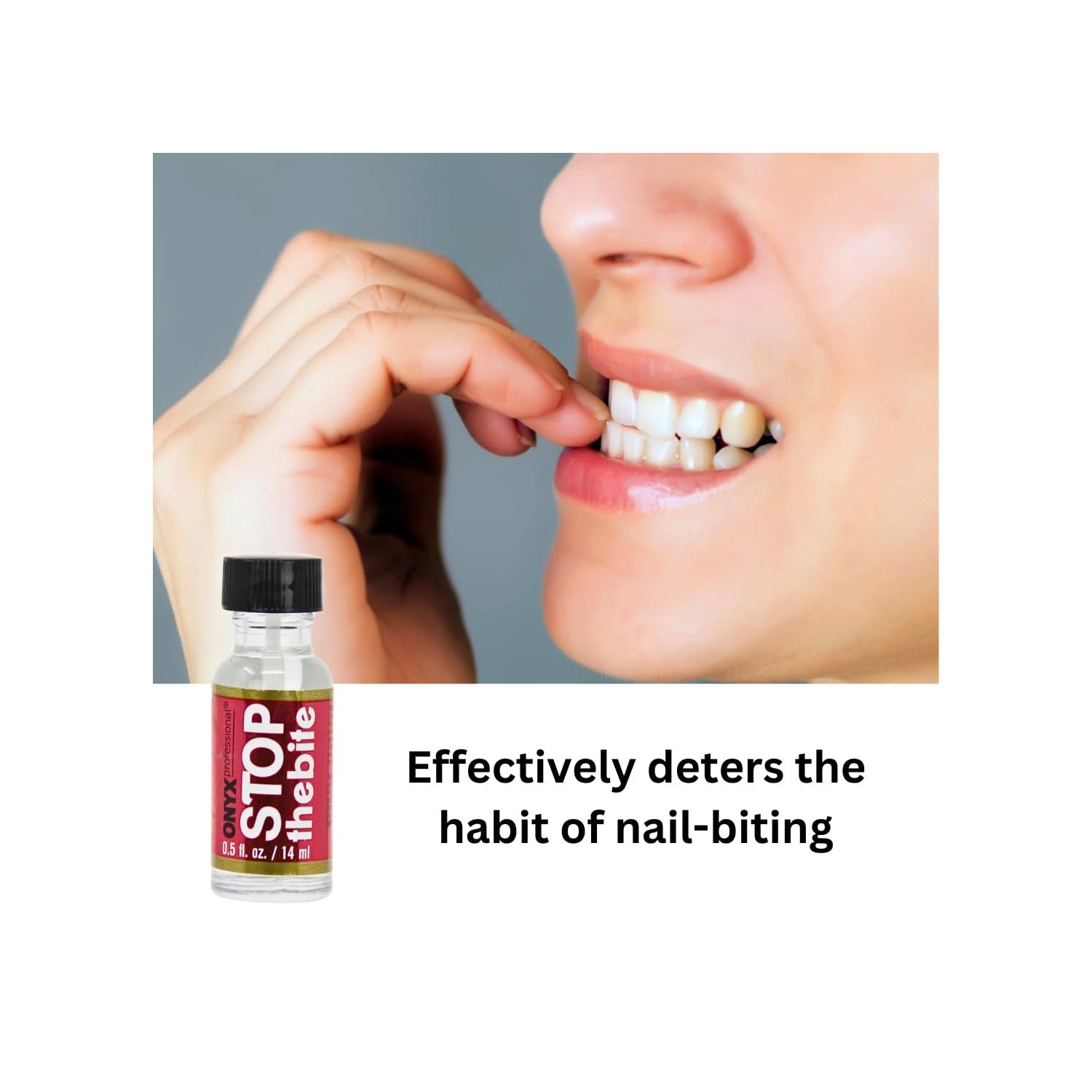 Buy now Onyx Professional Stop the Bite Nail Biting Prevention Polish, 0.5 Fl Oz - Made in USA, Stop Nail Biting, No Bite Nail Polish, Thumb Sucking Deterrent at indiglob india