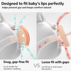 Breast-Like Baby Pacifiers for Newborns 0-6 Months 4 Pack Clip Case